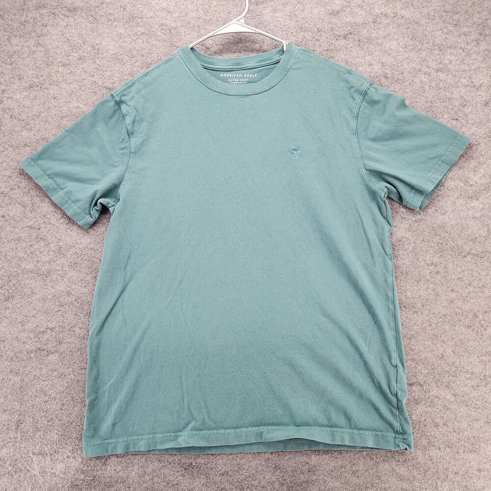 American Eagle Shirt Mens Medium Super Soft Standard Short Sleeve Blue